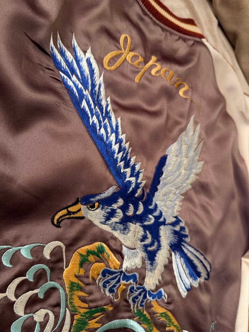 ２面用 テーラー東洋 ワシ 龍 地図 日本限定 スカジャン vintage