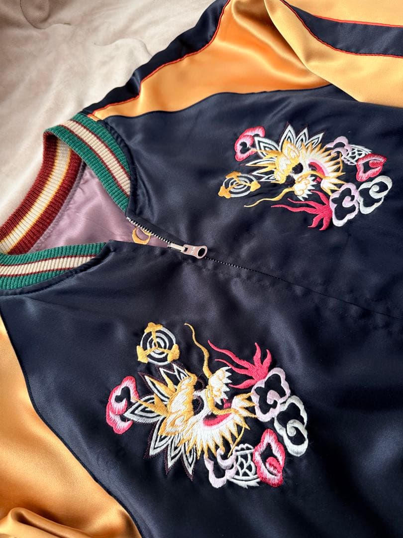 ２面用 テーラー東洋 ワシ 龍 地図 日本限定 スカジャン vintage