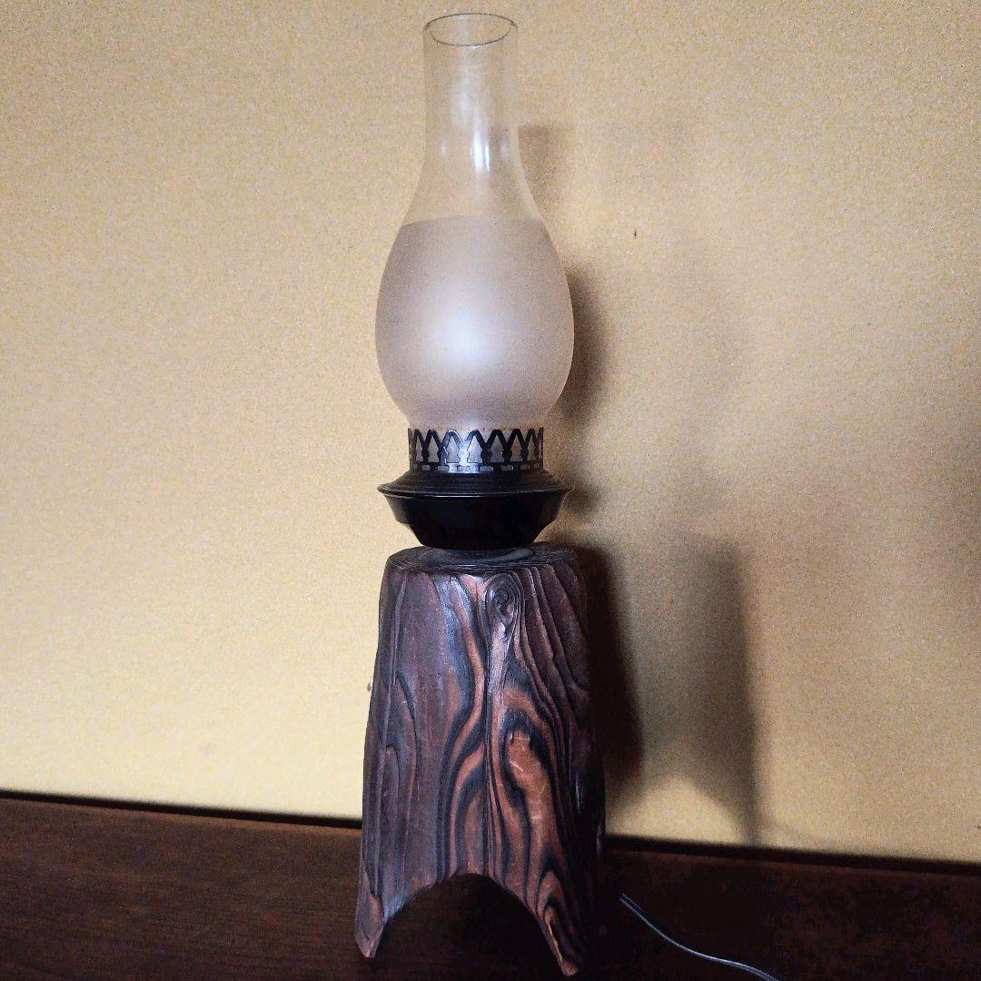 【ヴィンテージ】ランプ 昭和レトロ プリミティブ オイルランタン ガラス