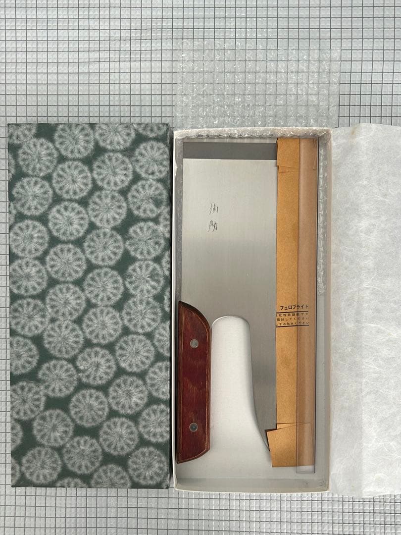 越前刃物 蕎麦切包丁 ステンレス鋼 300mm 合板ハンドル 麺切包丁 ④