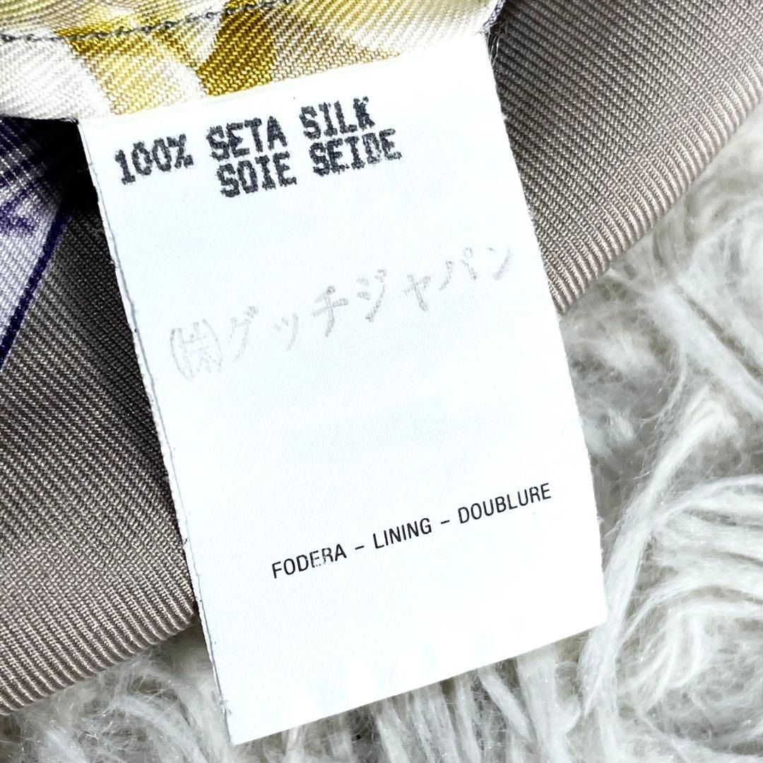 グッチ　GUCCI トムフォード期　ブラウス　花柄　金ボタン　シルク