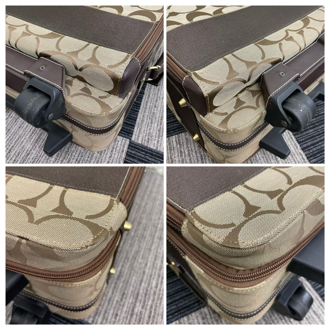 超美品　COACH　コーチ　F77020　キャリーケース　２輪　シグネチャー