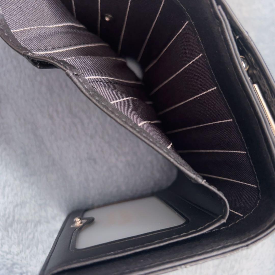 Vivienne Westwood黒 クロコダイル風 三つ折り財布