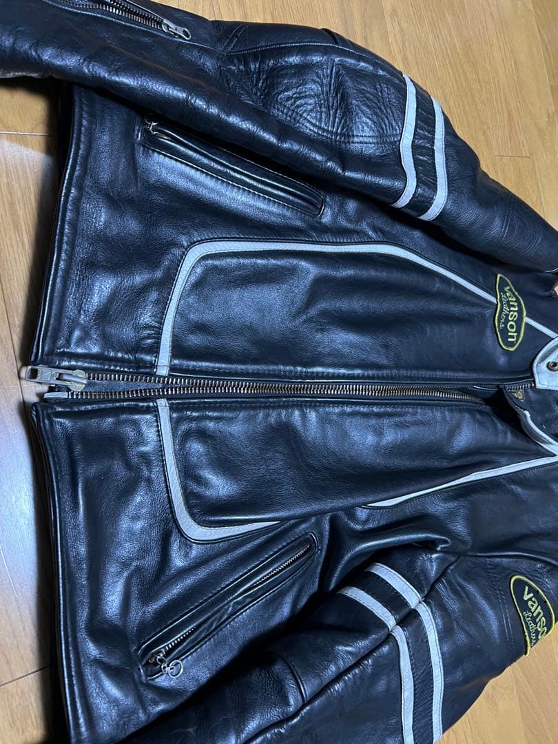 jiro様VANSON RJV シングル ライダース ジャケット USA製 40