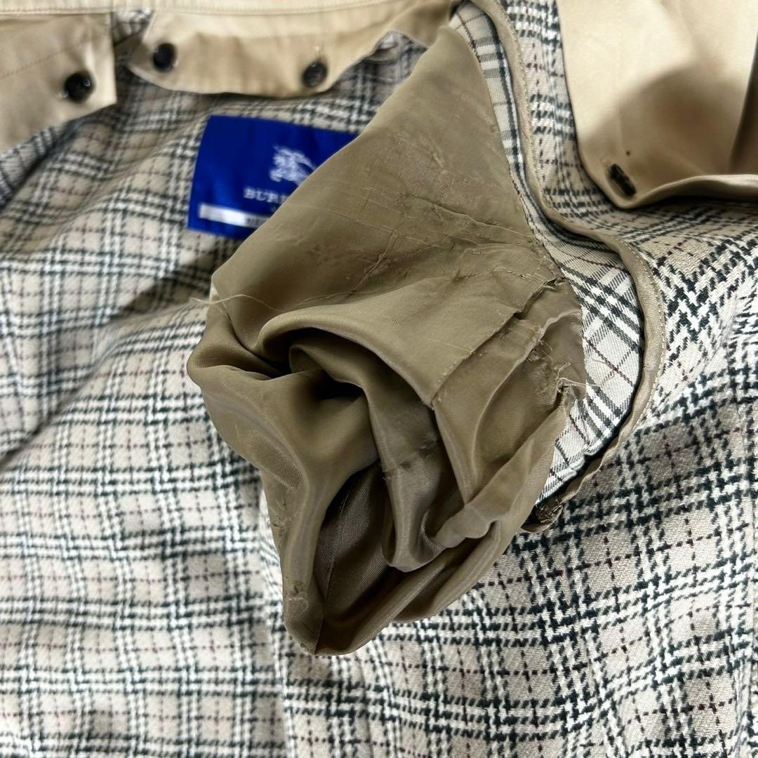 良品✨《バーバリーブルーレーベル》ライナー付きトレンチコート チェック ベルト