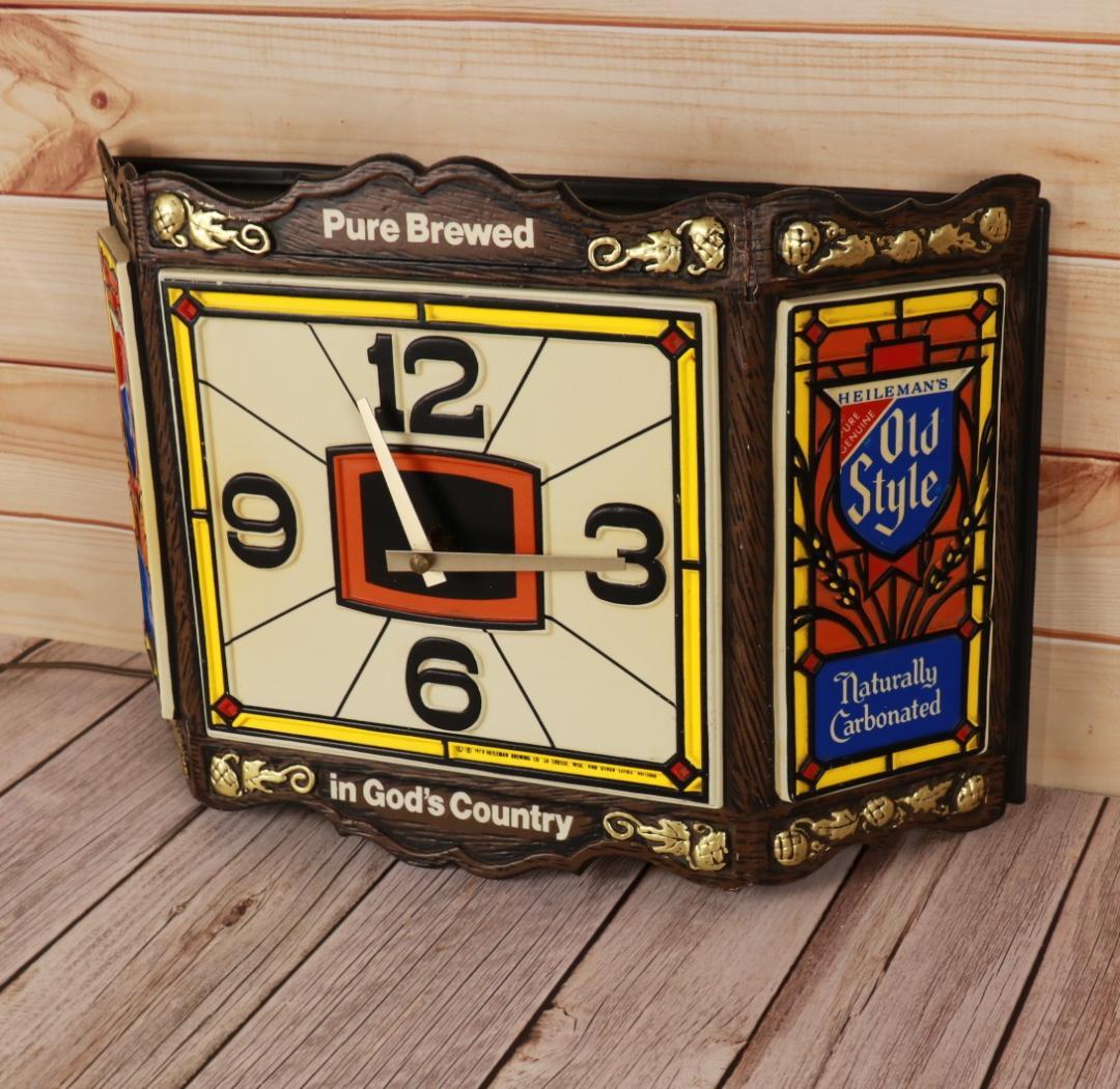 ヴィンテージ　1978年ヘイマンズ　オールドスタイルビール　ステンドグラス時計