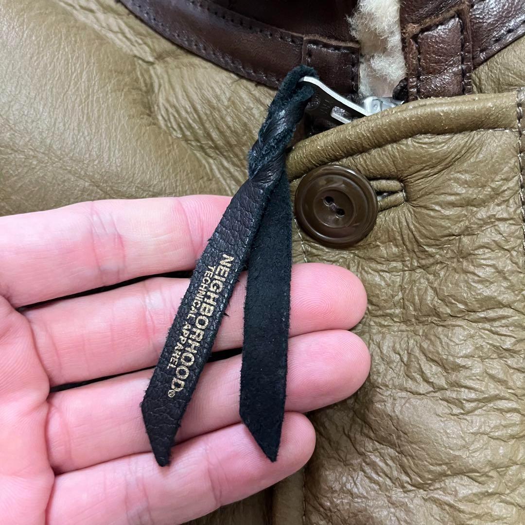 極美品　ネイバーフッド　N-1D ムートン　ディアスキン　M ホース