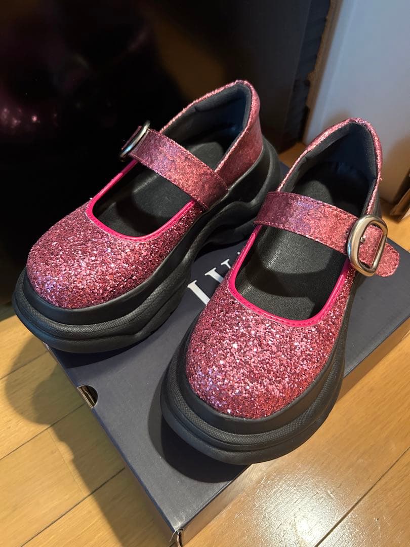 MILK 靴 ピンク Babyシューズ ストラップシューズ