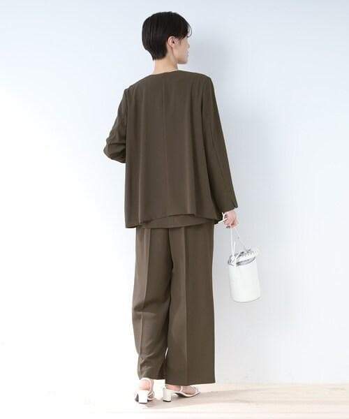 新品未使用品【INDIVI】ジャケット＋ワイドパンツ S　 白　ホワイト