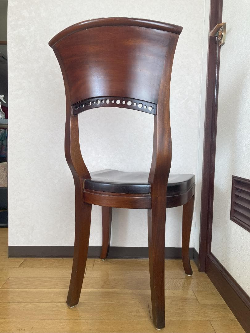クラシック木製チェア ダークブラウン