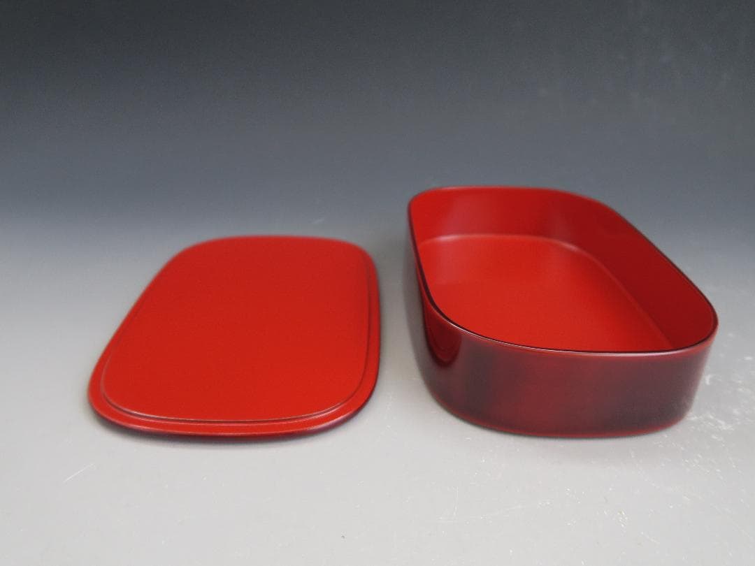 【輪島塗】曲げわっぱ弁当箱 塩徳屋漆器店 溜塗内朱塗 一客 天然木 共箱