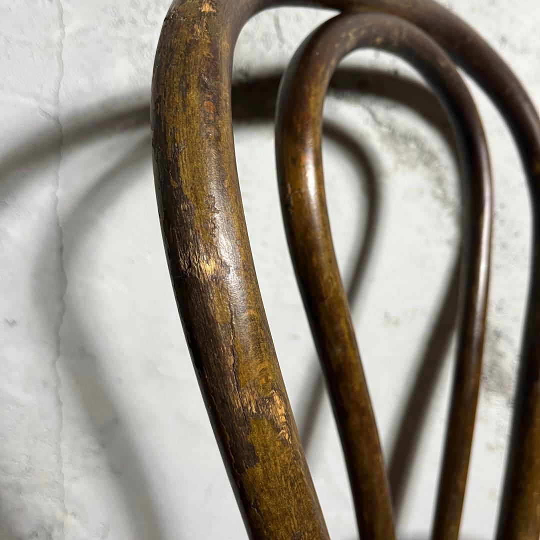 マルニ木工 ベントウッドチェア ラタン座面 昭和レトロ 曲木椅子②