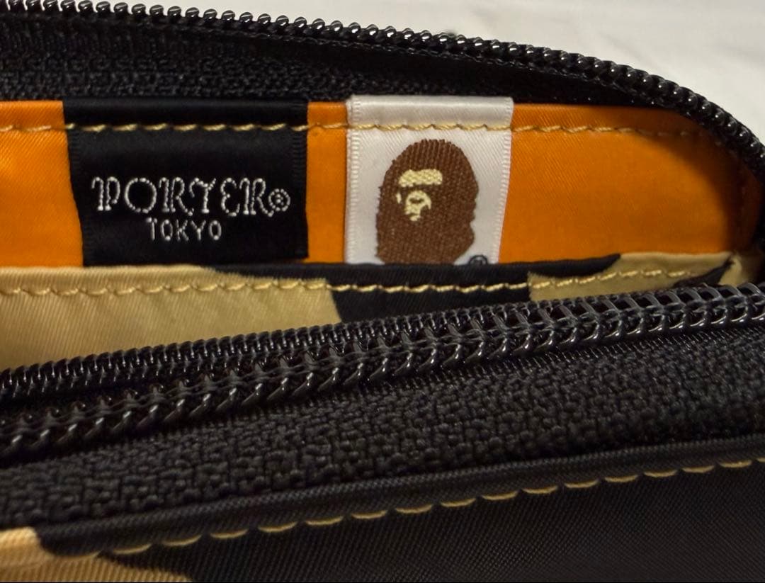 激レア カラー PORTERコラボ ウォレット イエロー財布 APE 迷彩