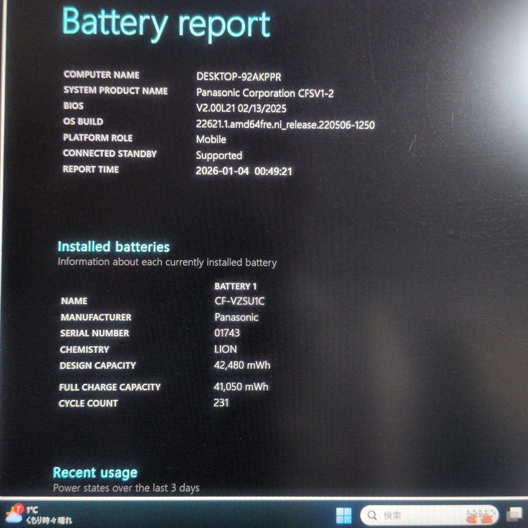訳あり値引き品 大容量メモリ16GB Panasonic Let’s note