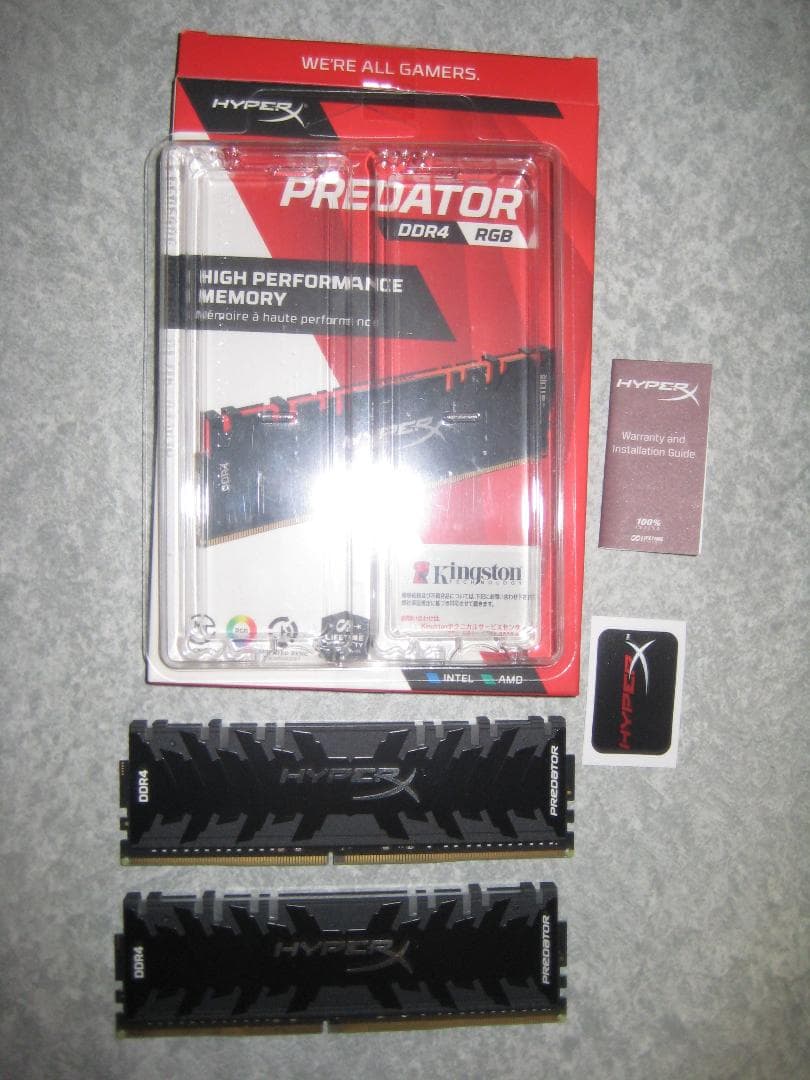 ばーゆ HyperX Predator DDR4 RGB メモリー
