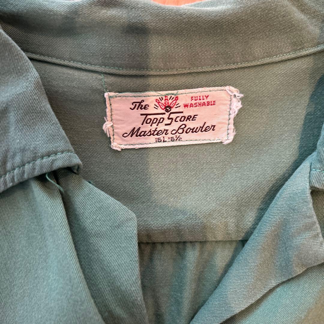ボーリングシャツ　L ビンテージ　フェード