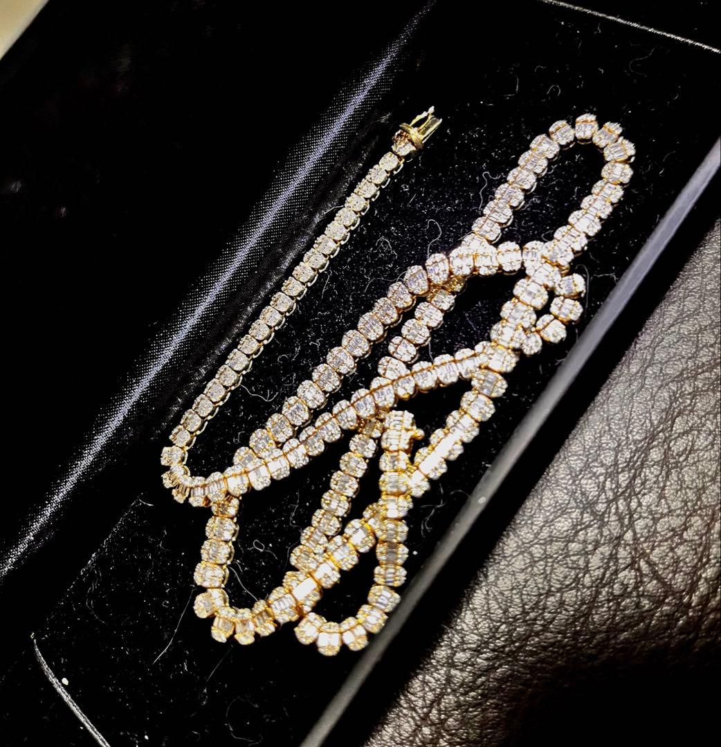 【LEX着用タイプ】 AVALANCHE バケットダイヤ テニスネックレス