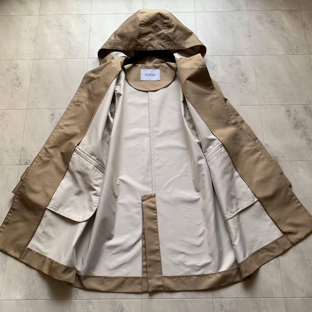 美品♡マッキントッシュフィロソフィー ダブルクロスフーデッドコート 36