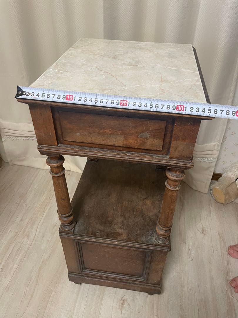 アンティーク　キャビネット　サイドテーブル　大理石　ヴィンテージ