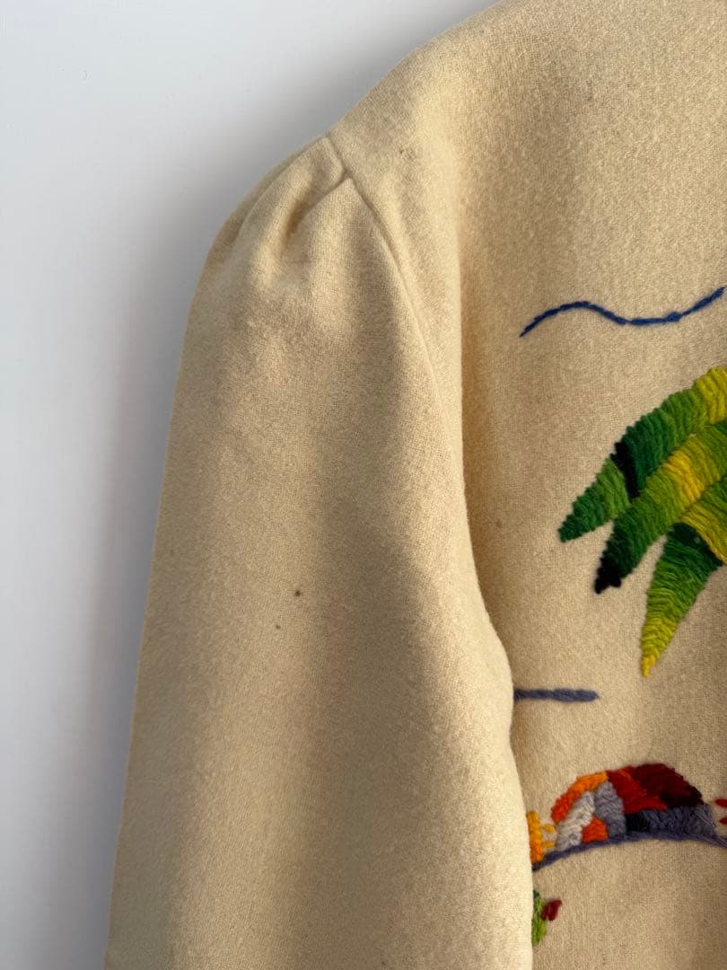 50s 60s 刺繍 メキシカンジャケット クリーム hooked toro