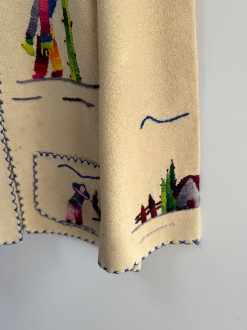 50s 60s 刺繍 メキシカンジャケット クリーム hooked toro