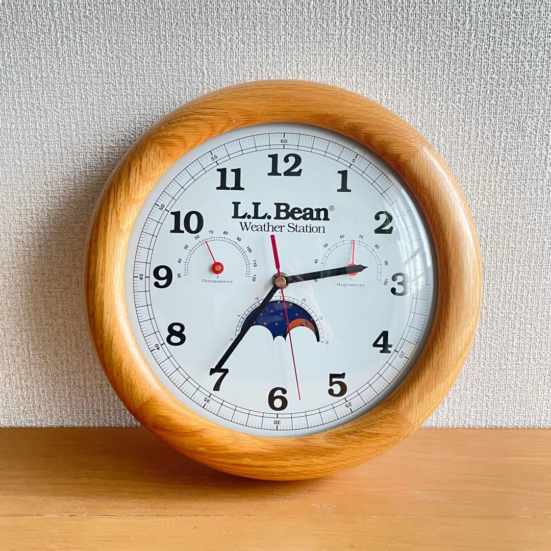 美品 エルエルビーン ウェザーステーション 壁掛け 時計