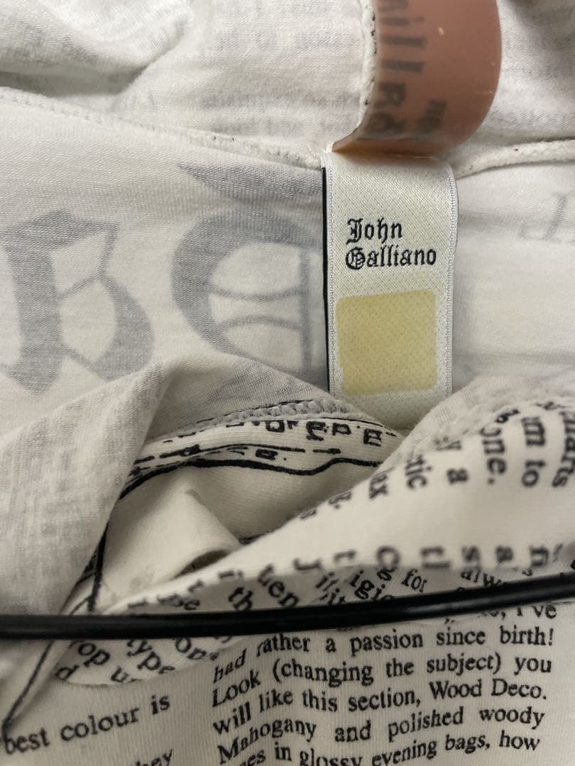 John Galliano ニュースペーパー　パーカー USA M