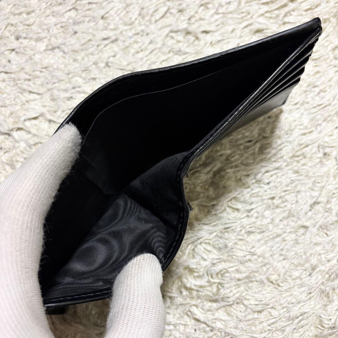 【良品】GUCCI 折り財布GGスプリームキングスネーク レザー ブラック