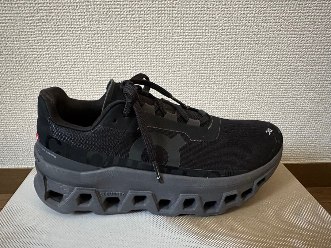 む*び様 On Cloudmonster レディース　黒　23cm ブラックマグ