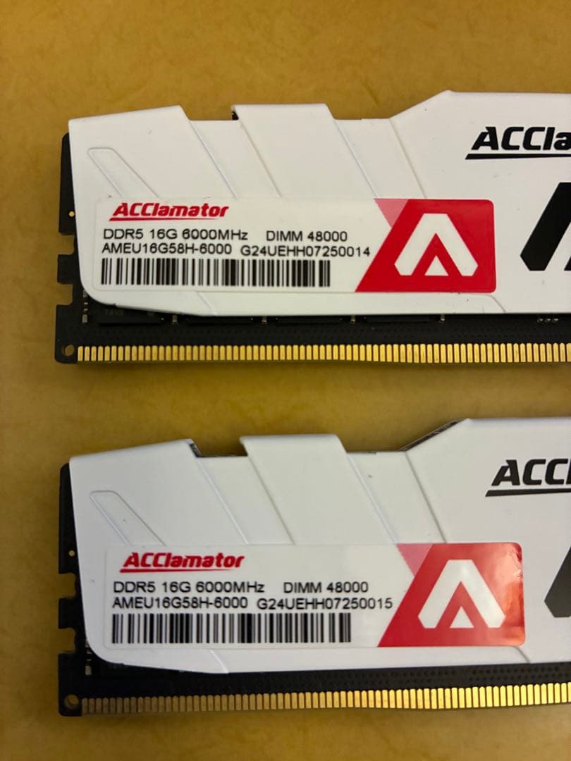 DDR5 6000 32GB(16GB×2) 動作確認済