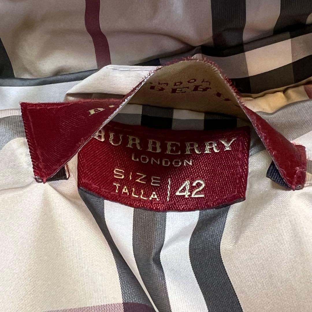 バーバリー ロンドン ダウンジャケット ベージュ 42(Lサイズ) ノバチェック