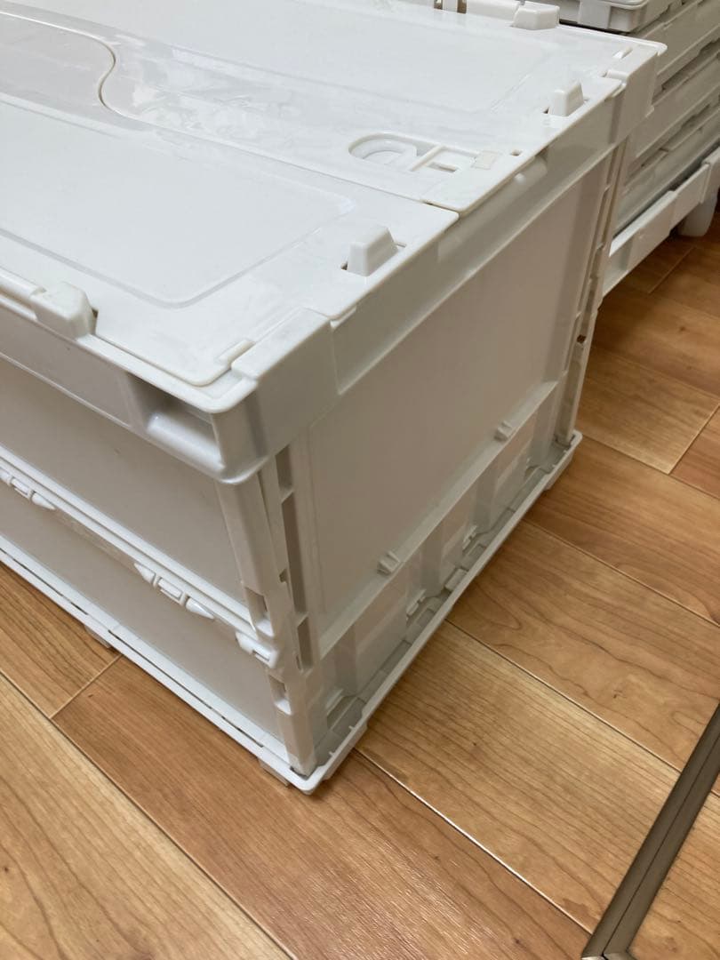 エコン　カラーオリコン ふた一体型50Lオフホワイト10個　台車は別