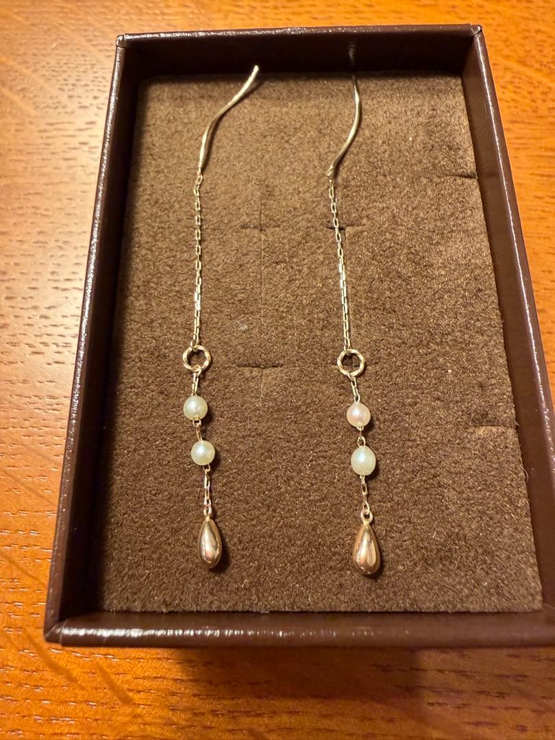 agete アガット K10 アコヤパールピアス