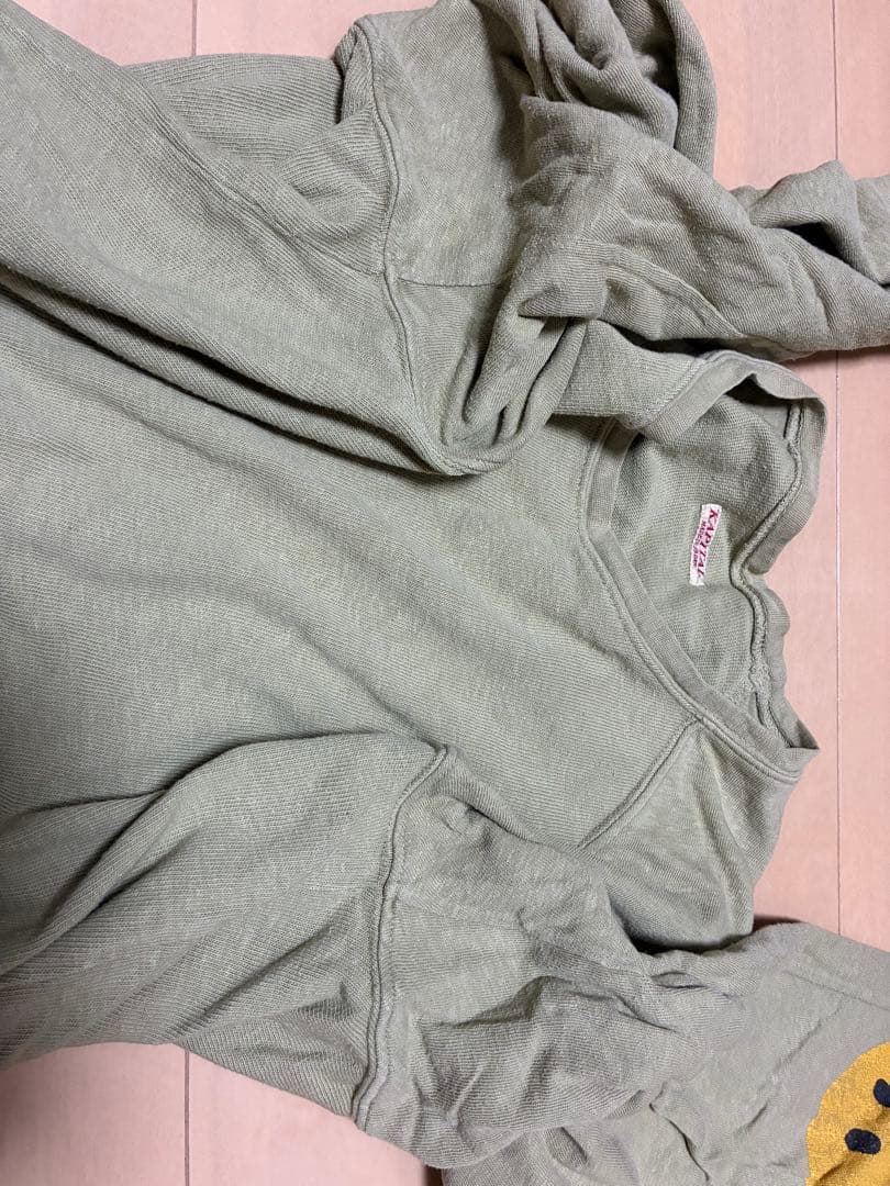 KAPITAL スマイルプリント ラグラン ダブルスリーブ 袖ボタン 日本製