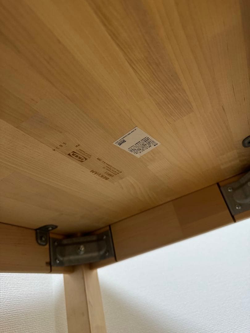 IKEA 木製テーブル キャスター付き　椅子セット