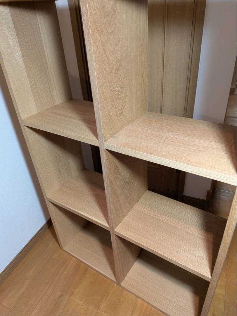 ■送料込■無印 スタッキングシェルフ オーク 木製棚 ラック BOX 家具