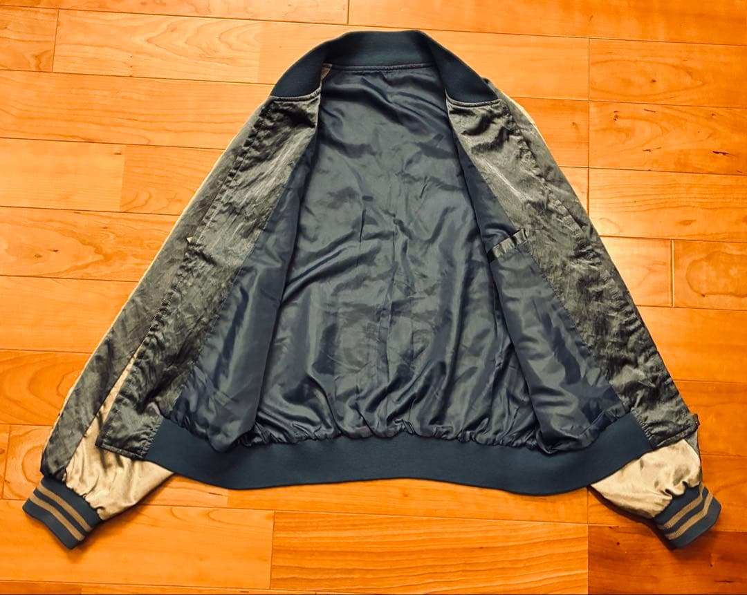 希少　入手困難　YAMA50 ヤマコ　スカジャン　竜　ドラゴン　富士山　青　M