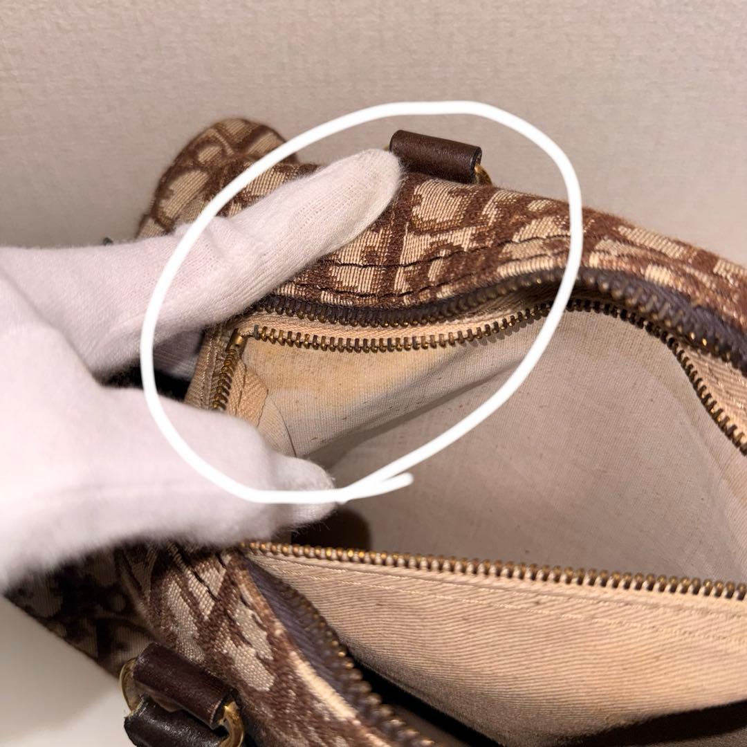 クリスチャンディオール Dior トロッター柄 ミニボストンバック