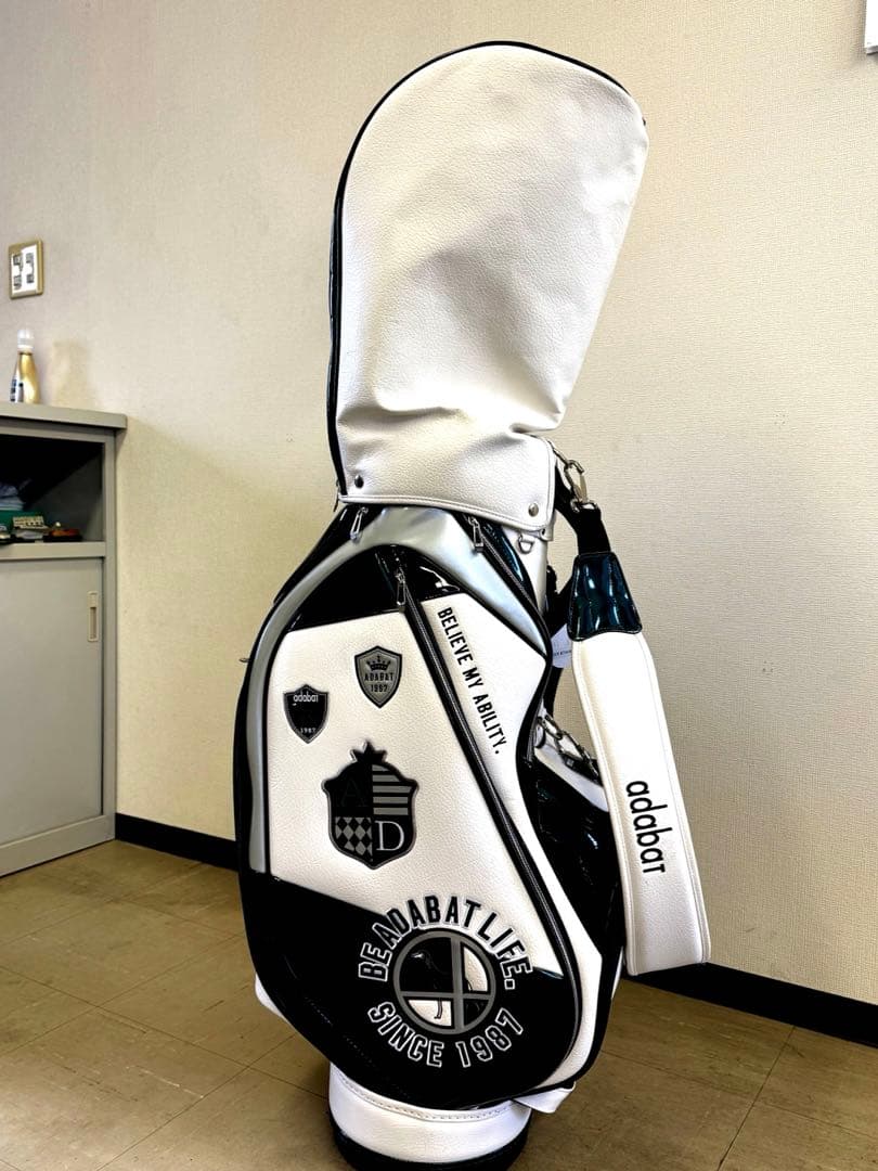 addabar ゴルフキャディバッグ ホワイト・グリーン