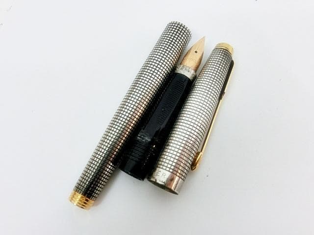パーカー 万年筆 ペン先 14K POINT 刻印 スターリングシルバー