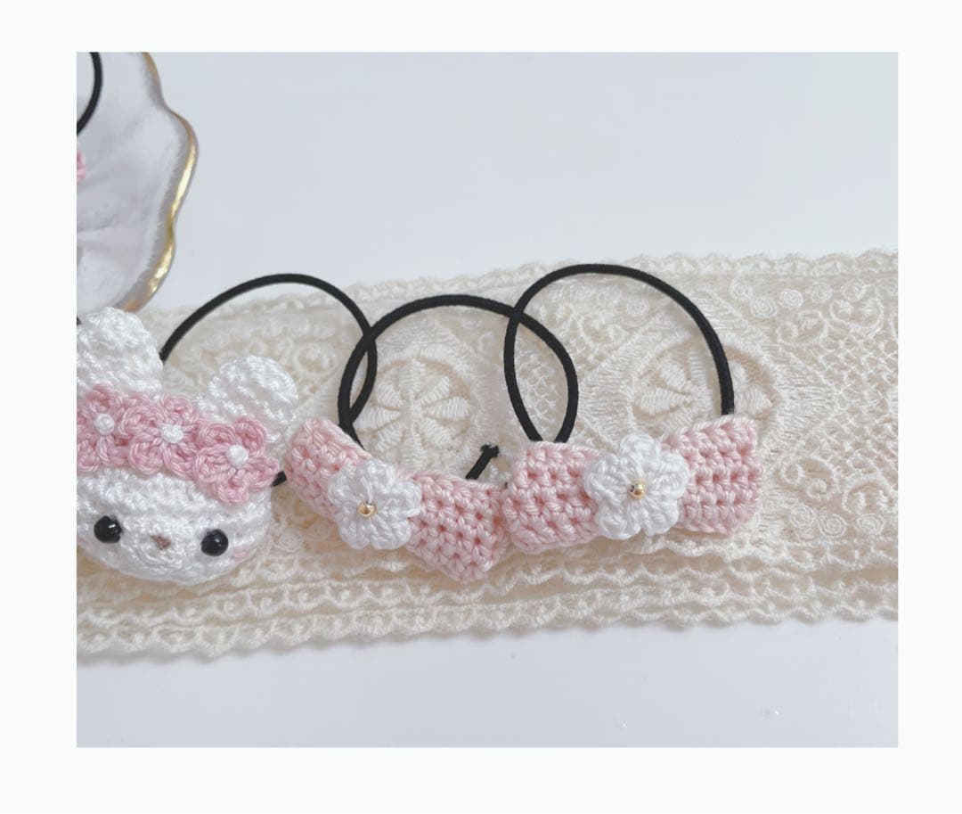 ハンドメイドベビーヘアクリップ  ヘアゴム　flower様