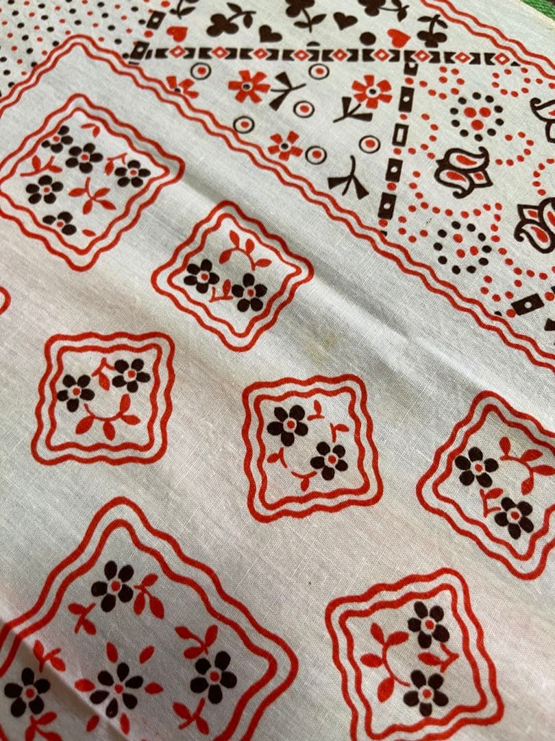 【van'z 】60s USA製 バンダナ PARIS クッキー