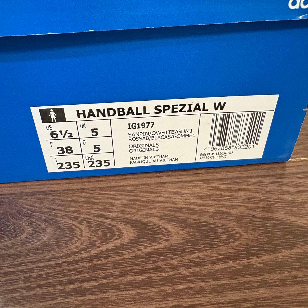 【美品】アディダス ハンドボール スペツィアル W 23.5 ピンクコーデュロイ