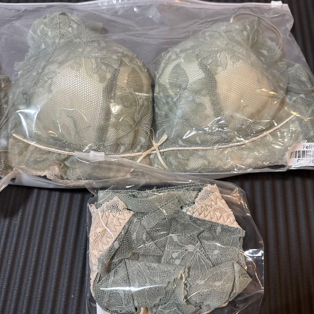Feliture花柄レースブラジャーセット 4色 パンツ5色