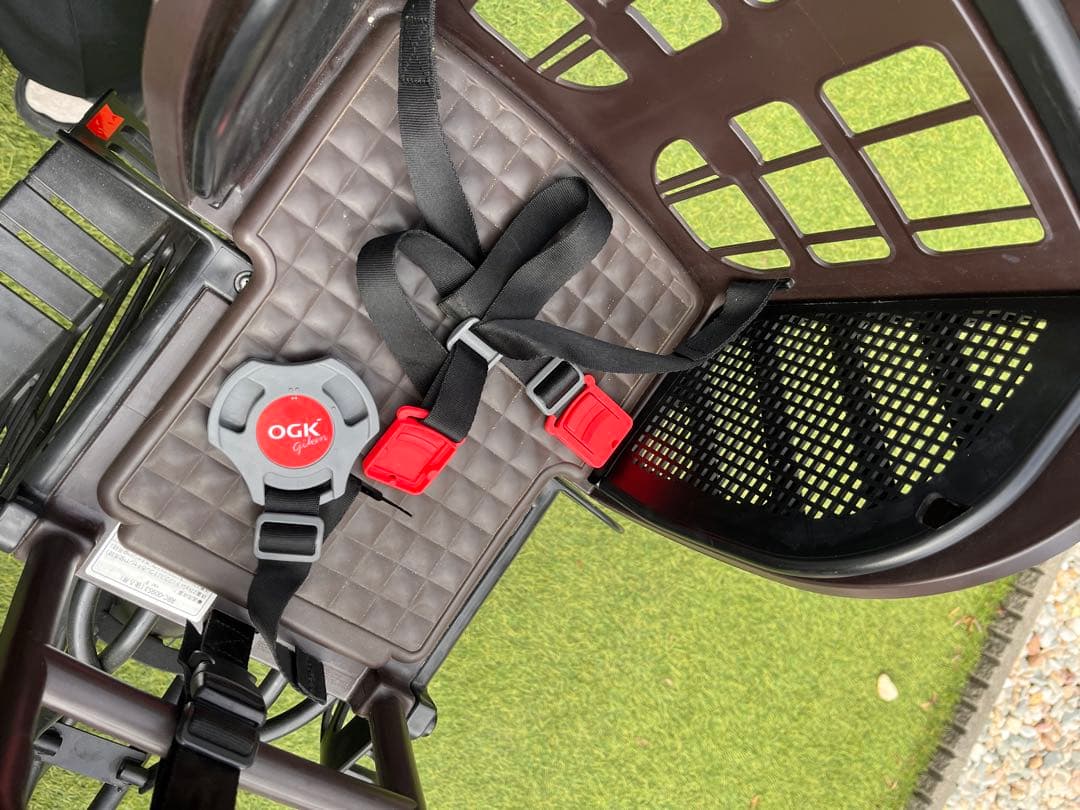 <コメント必須> チャイルドシート付きシティサイクル ブラック　3人乗り　非電動