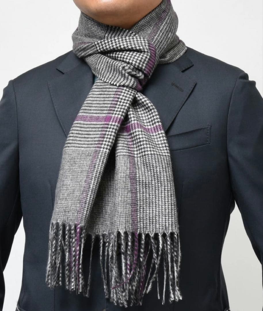 レオンまん【新品】PIACENZA シルクカシミアマフラー