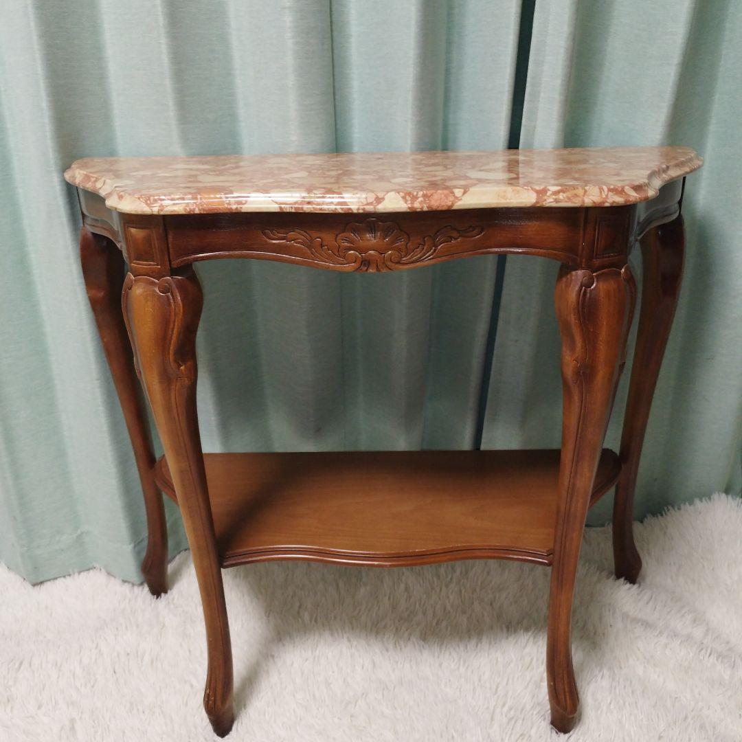 レトロ　イタリア製 猫脚　大理石 コンソール クラシック サイドテーブル