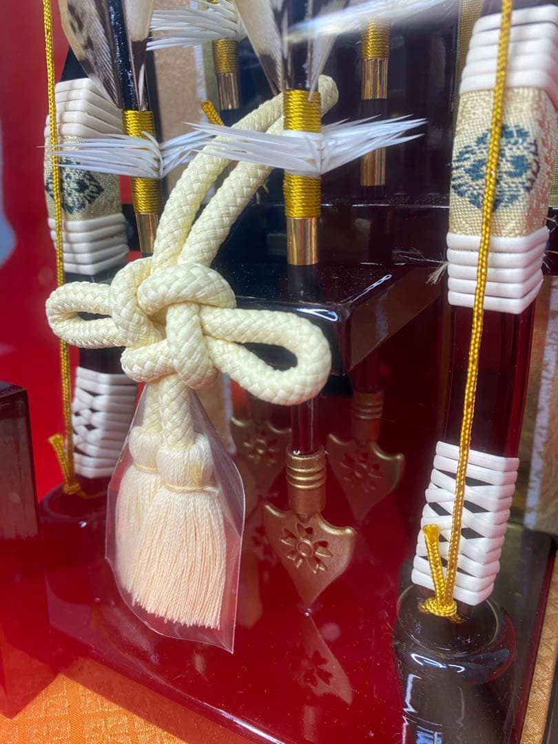 東京久月　破魔弓　ガラスケース・間口約１９×奥行約１７×高さ約１９㎝