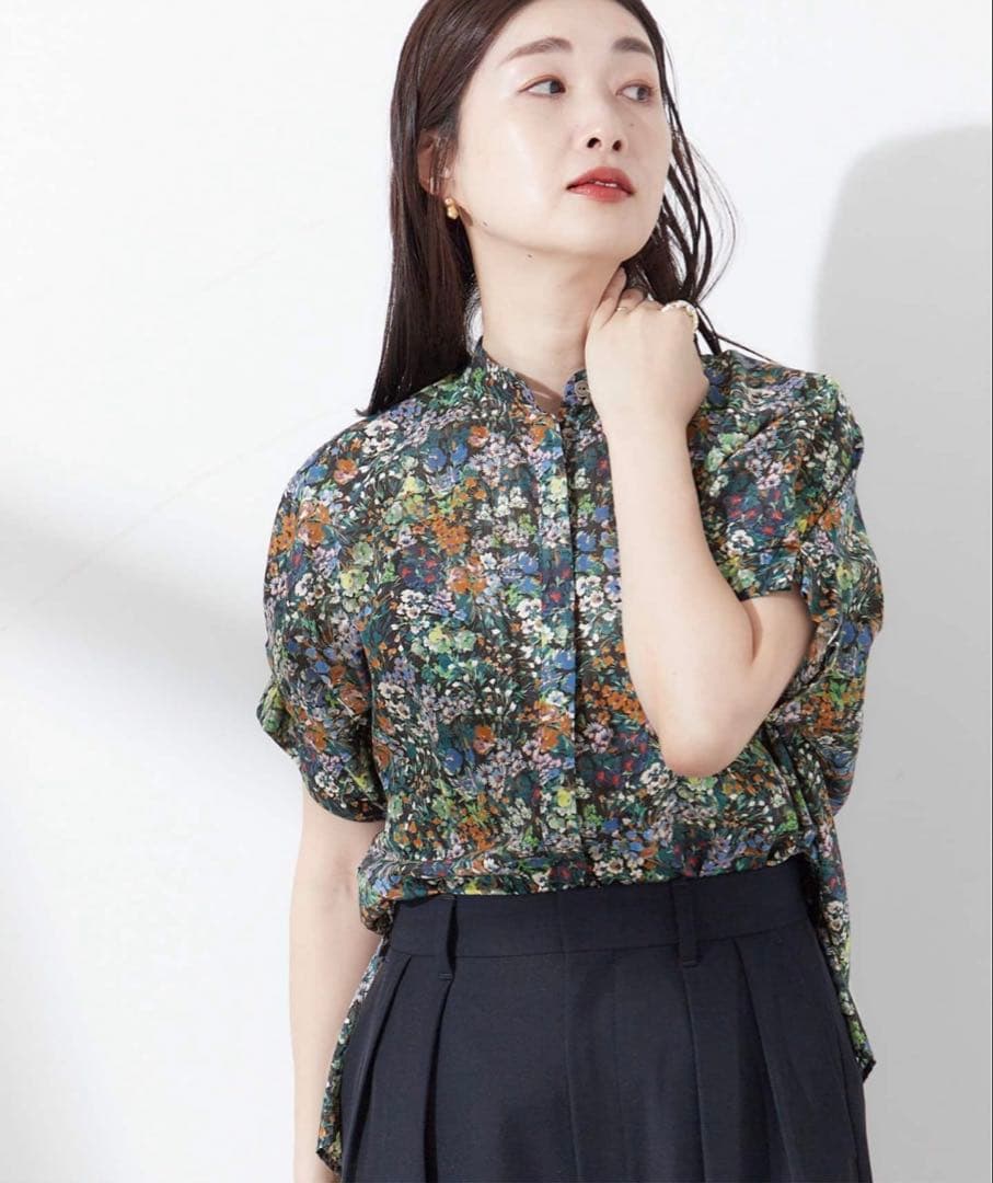 JOURNAL STANDARD L'ESSAGE タックスリーブシャツ　小花柄