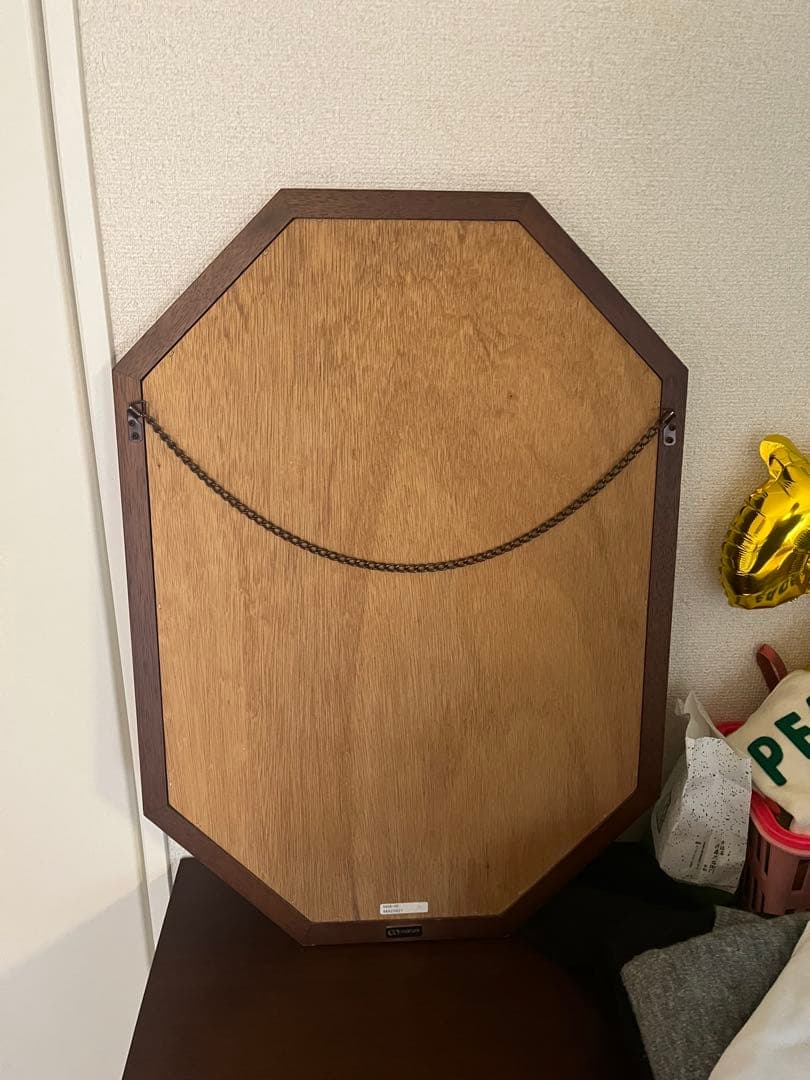 maruni 地中海シリーズ　マルニ木工　ミラー49 八角形壁掛け鏡 ブラウン